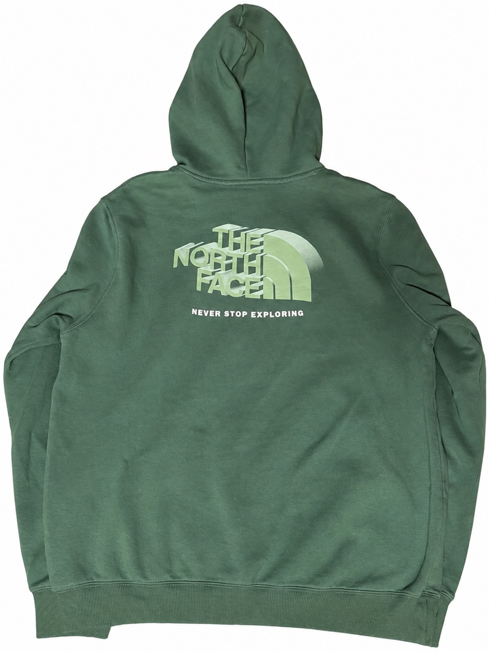The North Face Men’s Green Hoodie - Never Stop Exploring